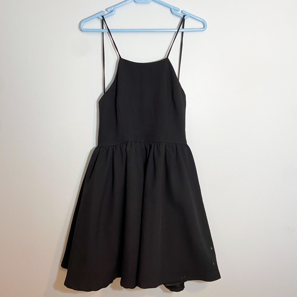Black Backless Mini Dress